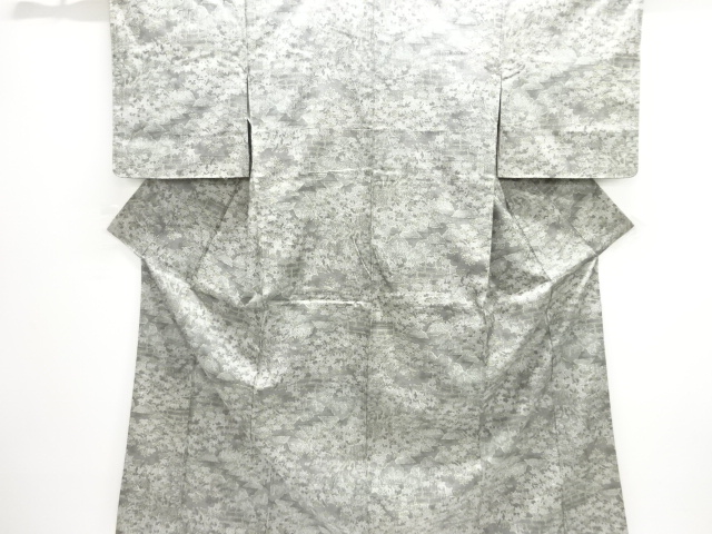 JAPANESE KIMOMO / NISHIJIN OMESHI / WOVEN BOTANICAL PATTERN 